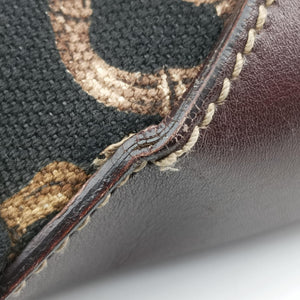 Pre-owned Gucci Amalfi bamboo Brown Canvas×Leather 154378 handbag | stylenewstar