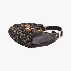 Pre-owned Gucci Amalfi bamboo Brown Canvas×Leather 154378 handbag | stylenewstar