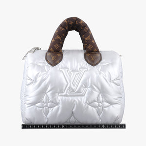 Pre-owned Louis Vuitton Speedy Bandouliere 25 Silver Recycled metallic nylon M20973 handbag | stylenewstar