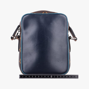 Vintage Louis Vuitton Danube Slim PＭ brown×navy Monogram Canvas×epi M51459 shoulderbag | stylenewstar