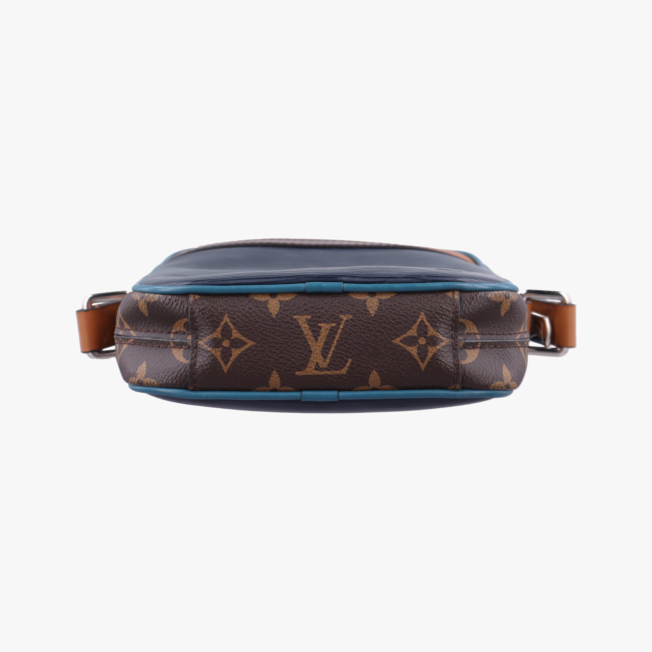 Vintage Louis Vuitton Danube Slim PＭ brown×navy Monogram Canvas×epi M51459 shoulderbag | stylenewstar