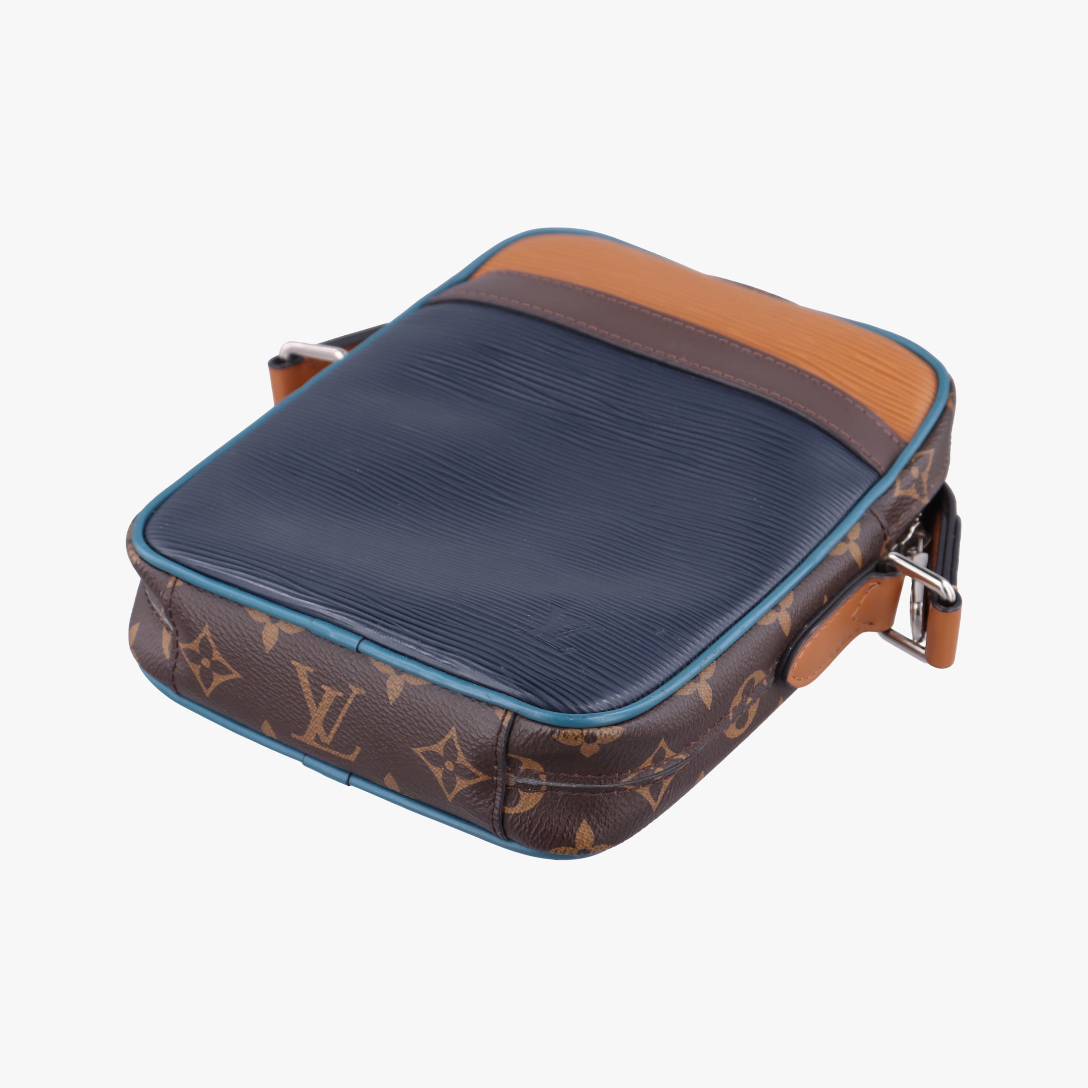 Vintage Louis Vuitton Danube Slim PＭ brown×navy Monogram Canvas×epi M51459 shoulderbag | stylenewstar