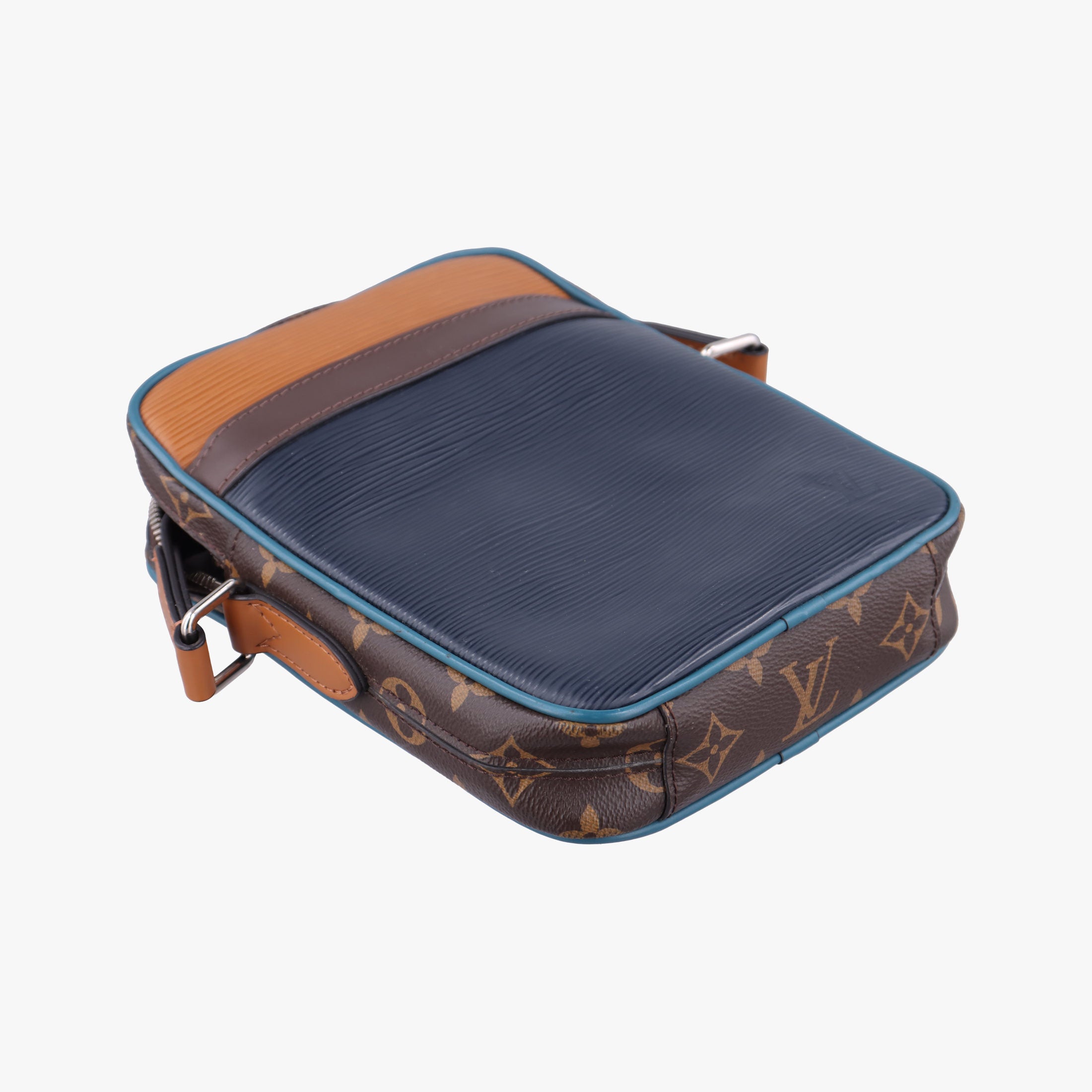 Vintage Louis Vuitton Danube Slim PＭ brown×navy Monogram Canvas×epi M51459 shoulderbag | stylenewstar