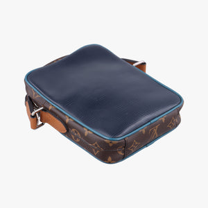 Vintage Louis Vuitton Danube Slim PＭ brown×navy Monogram Canvas×epi M51459 shoulderbag | stylenewstar