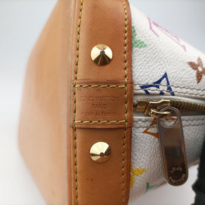 Pre-owned Louis Vuitton Alma PM white Monogram Multicolor M92647 handbag | stylenewstar