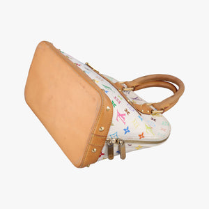 Pre-owned Louis Vuitton Alma PM white Monogram Multicolor M92647 handbag | stylenewstar