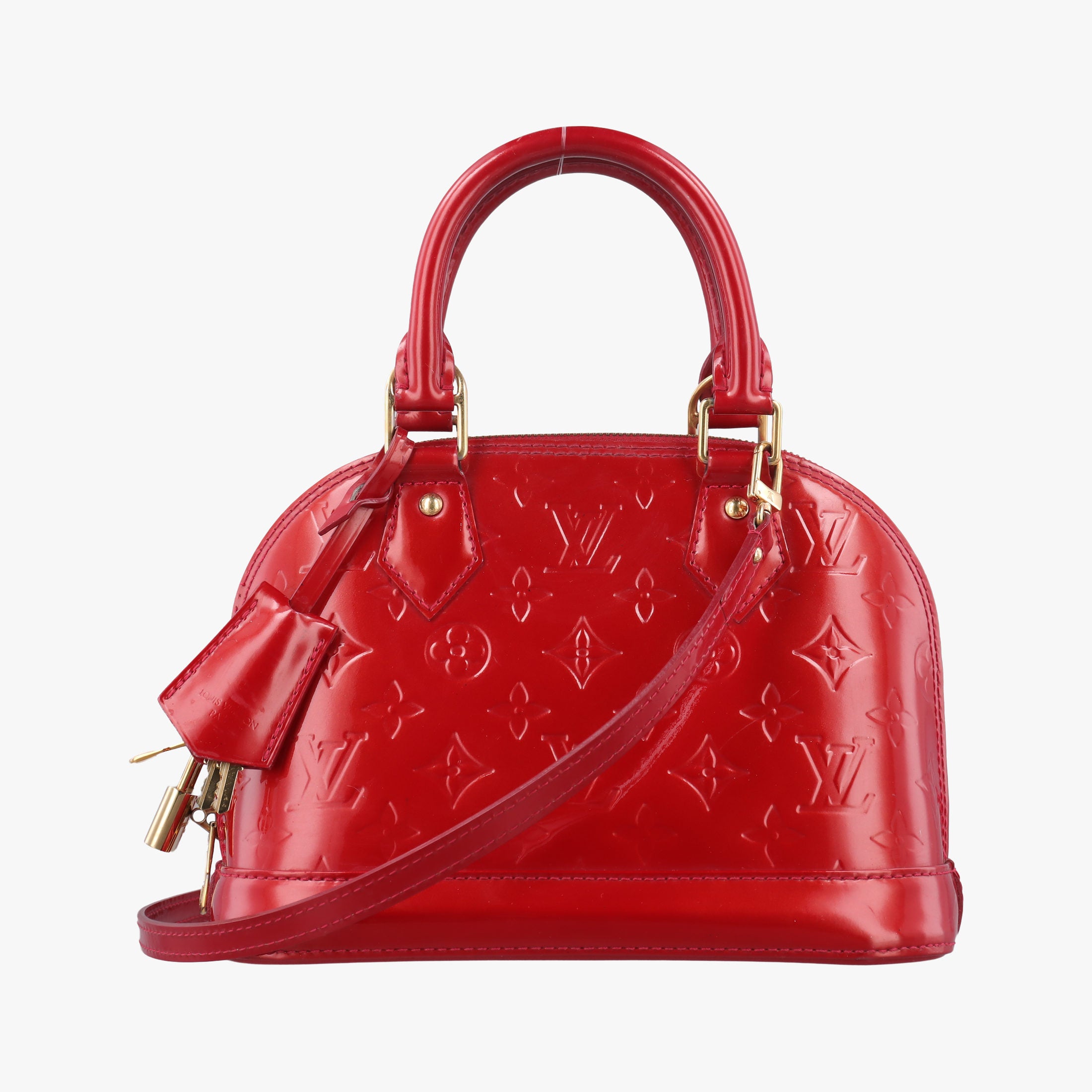 Vintage Louis Vuitton Alma BB CERISE Vernis M90174 shoulderbag | stylenewstar