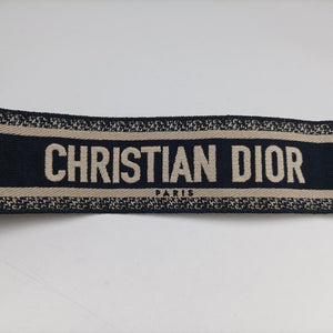 Pre-owned Christian Dior Wicker Basket Beige×navy Natural wicker×Dior oblique jacquard  shoulderbag | stylenewstar