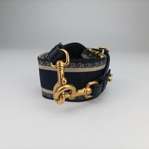 Pre-owned Christian Dior Wicker Basket Beige×navy Natural wicker×Dior oblique jacquard  shoulderbag | stylenewstar