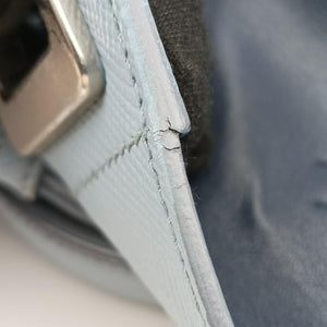 Pre-owned Prada Half Flap Double Turn Lock Blue SAFFIANO Leather BN2821 shoulderbag | stylenewstar