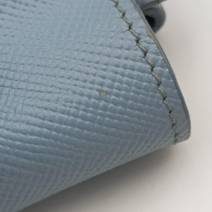 Pre-owned Prada Half Flap Double Turn Lock Blue SAFFIANO Leather BN2821 shoulderbag | stylenewstar