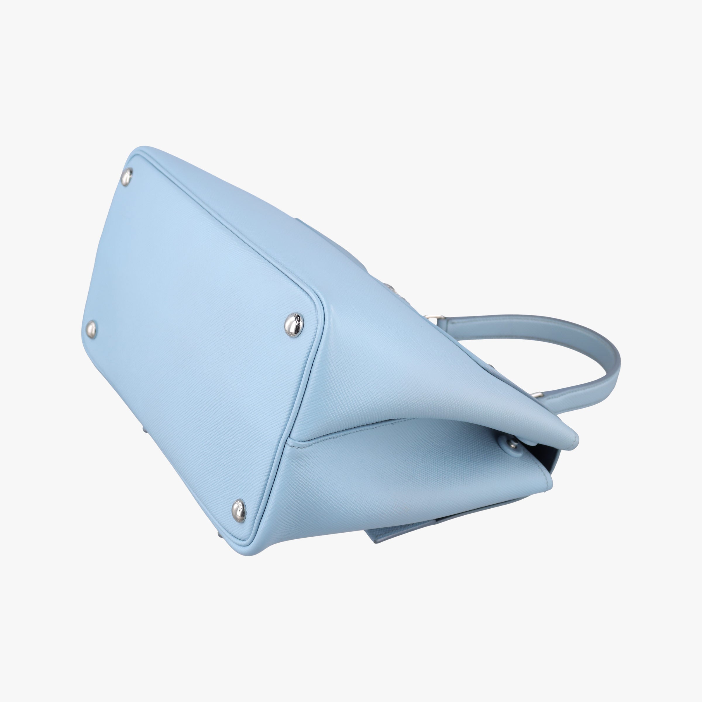 Pre-owned Prada Half Flap Double Turn Lock Blue SAFFIANO Leather BN2821 shoulderbag | stylenewstar