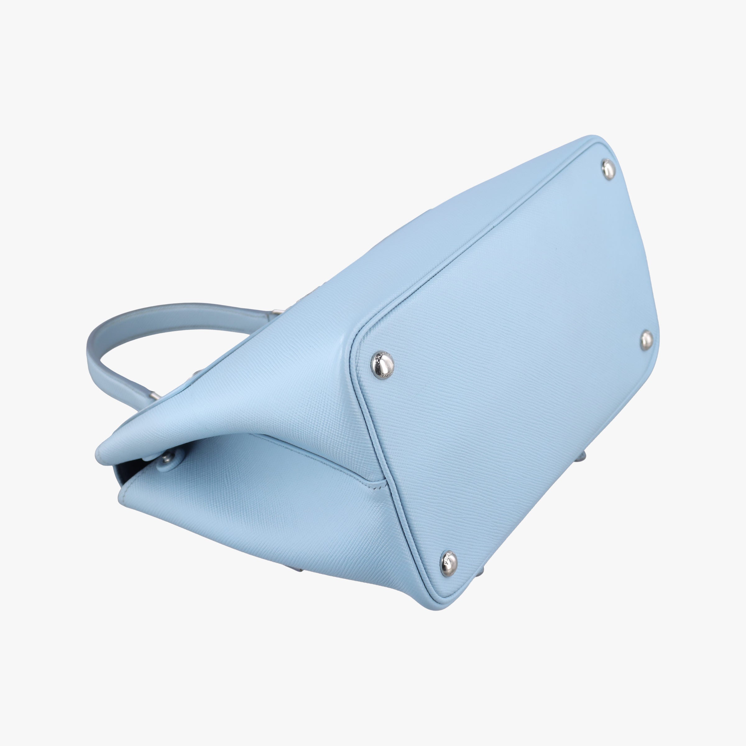 Pre-owned Prada Half Flap Double Turn Lock Blue SAFFIANO Leather BN2821 shoulderbag | stylenewstar