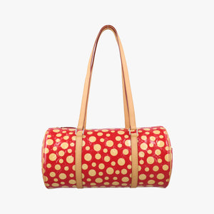 Secondhand Louis Vuitton Dot Infinity Papillon 30 ROUGE×white Vernis M91425 shoulderbag | stylenewstar