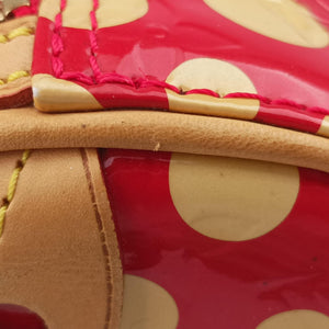 Secondhand Louis Vuitton Dot Infinity Papillon 30 ROUGE×white Vernis M91425 shoulderbag | stylenewstar