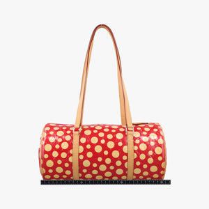 Secondhand Louis Vuitton Dot Infinity Papillon 30 ROUGE×white Vernis M91425 shoulderbag | stylenewstar