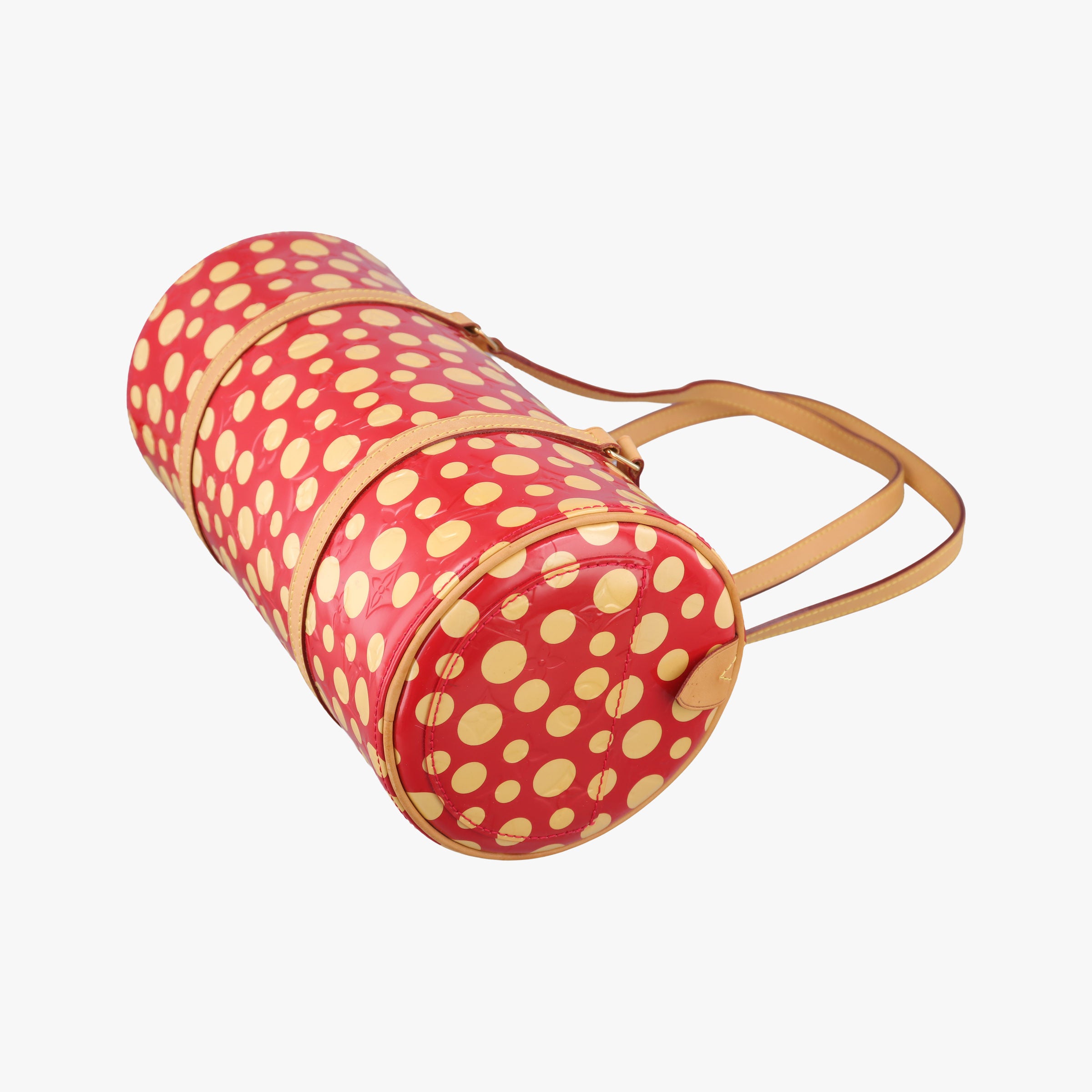 Secondhand Louis Vuitton Dot Infinity Papillon 30 ROUGE×white Vernis M91425 shoulderbag | stylenewstar