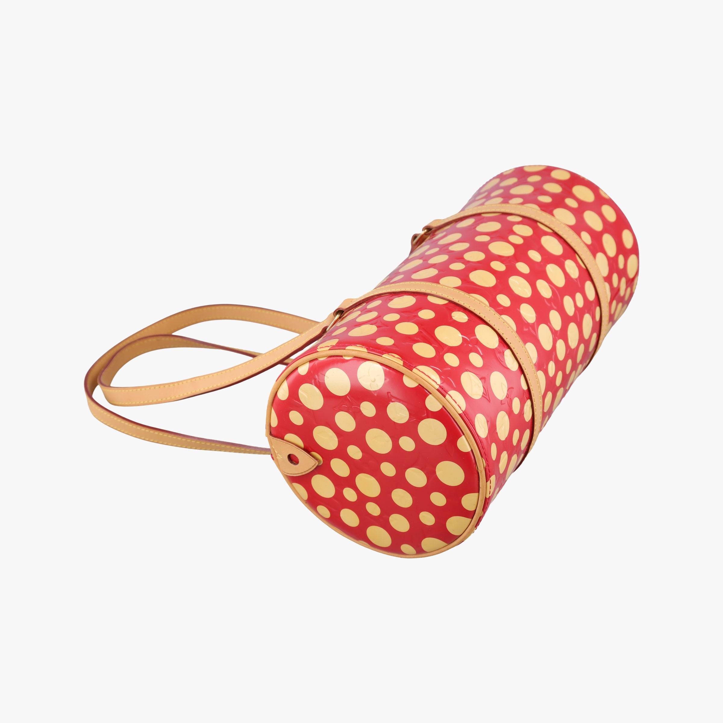 Secondhand Louis Vuitton Dot Infinity Papillon 30 ROUGE×white Vernis M91425 shoulderbag | stylenewstar