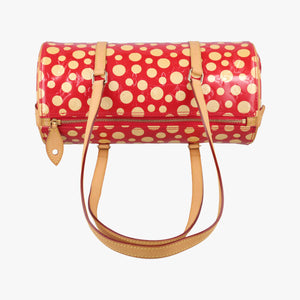 Secondhand Louis Vuitton Dot Infinity Papillon 30 ROUGE×white Vernis M91425 shoulderbag | stylenewstar
