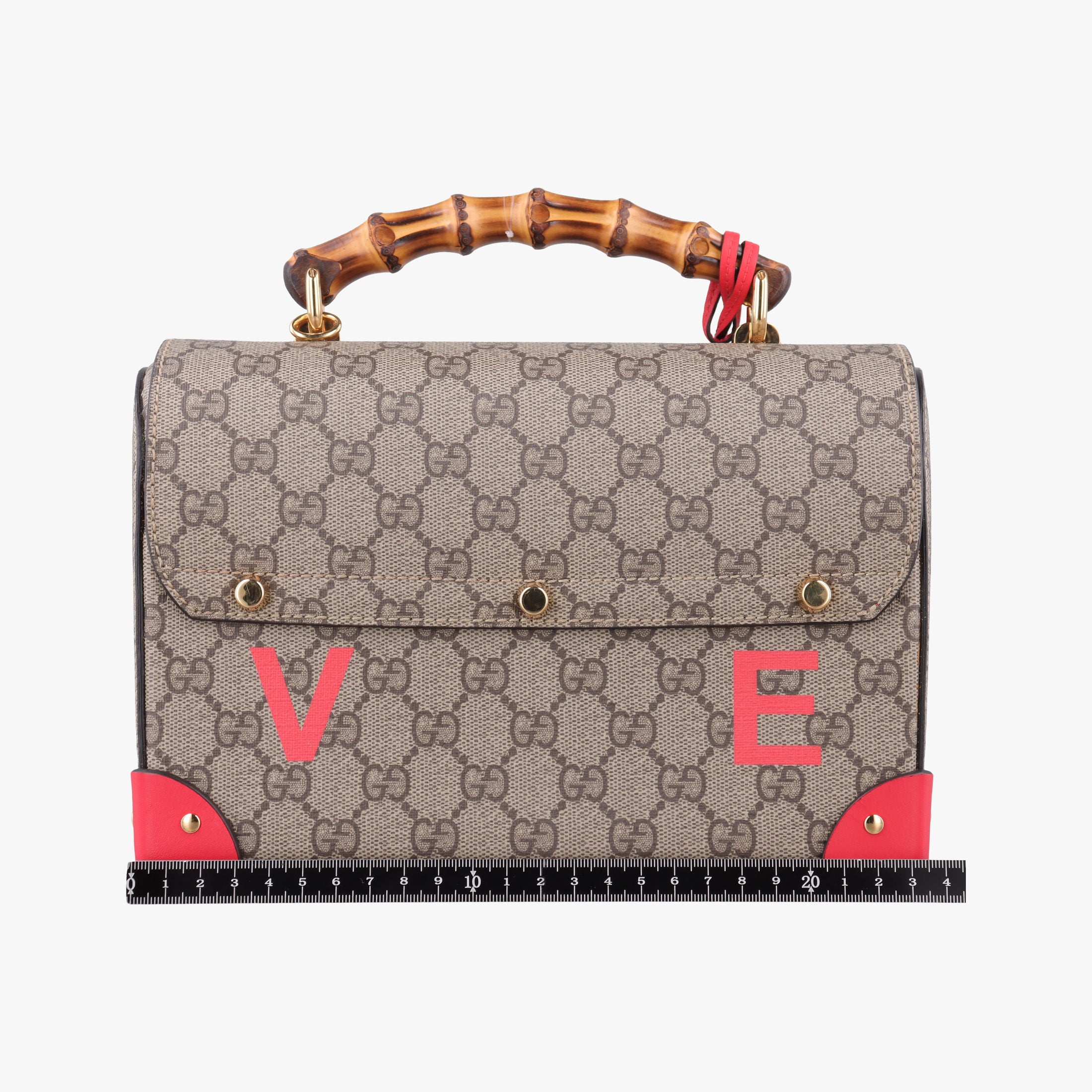 Vintage Gucci GG flora Padlock Bamboo Brown × Red PVC coated canvas×leather 603221 shoulderbag | stylenewstar