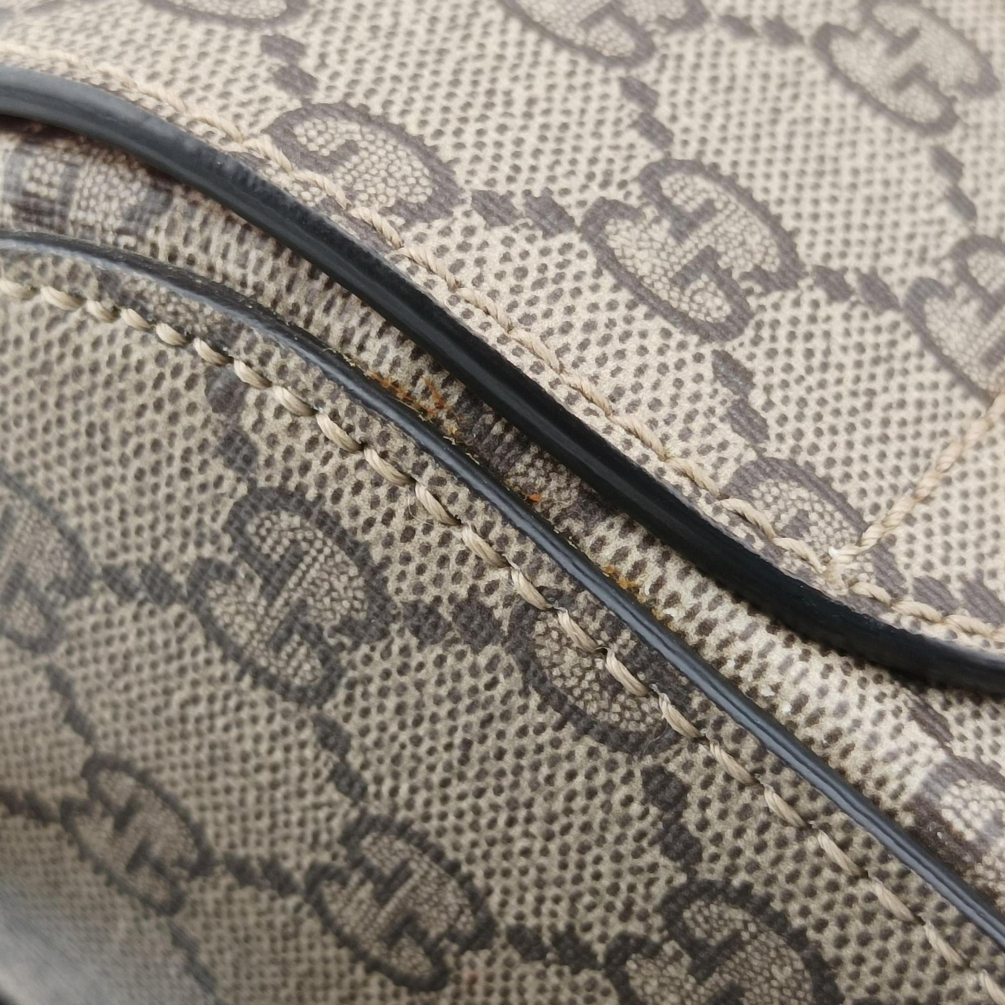 Vintage Gucci GG flora Padlock Bamboo Brown × Red PVC coated canvas×leather 603221 shoulderbag | stylenewstar
