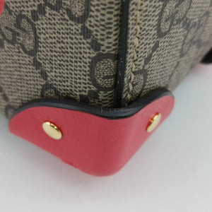 Vintage Gucci GG flora Padlock Bamboo Brown × Red PVC coated canvas×leather 603221 shoulderbag | stylenewstar