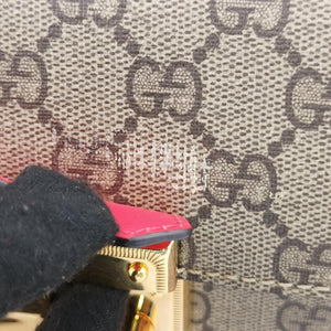 Vintage Gucci GG flora Padlock Bamboo Brown × Red PVC coated canvas×leather 603221 shoulderbag | stylenewstar