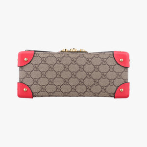 Vintage Gucci GG flora Padlock Bamboo Brown × Red PVC coated canvas×leather 603221 shoulderbag | stylenewstar