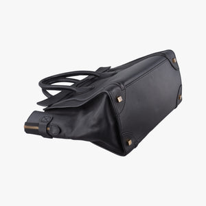 Pre-owned Celine Luggage Mini Shopper Black Leather  handbag | stylenewstar