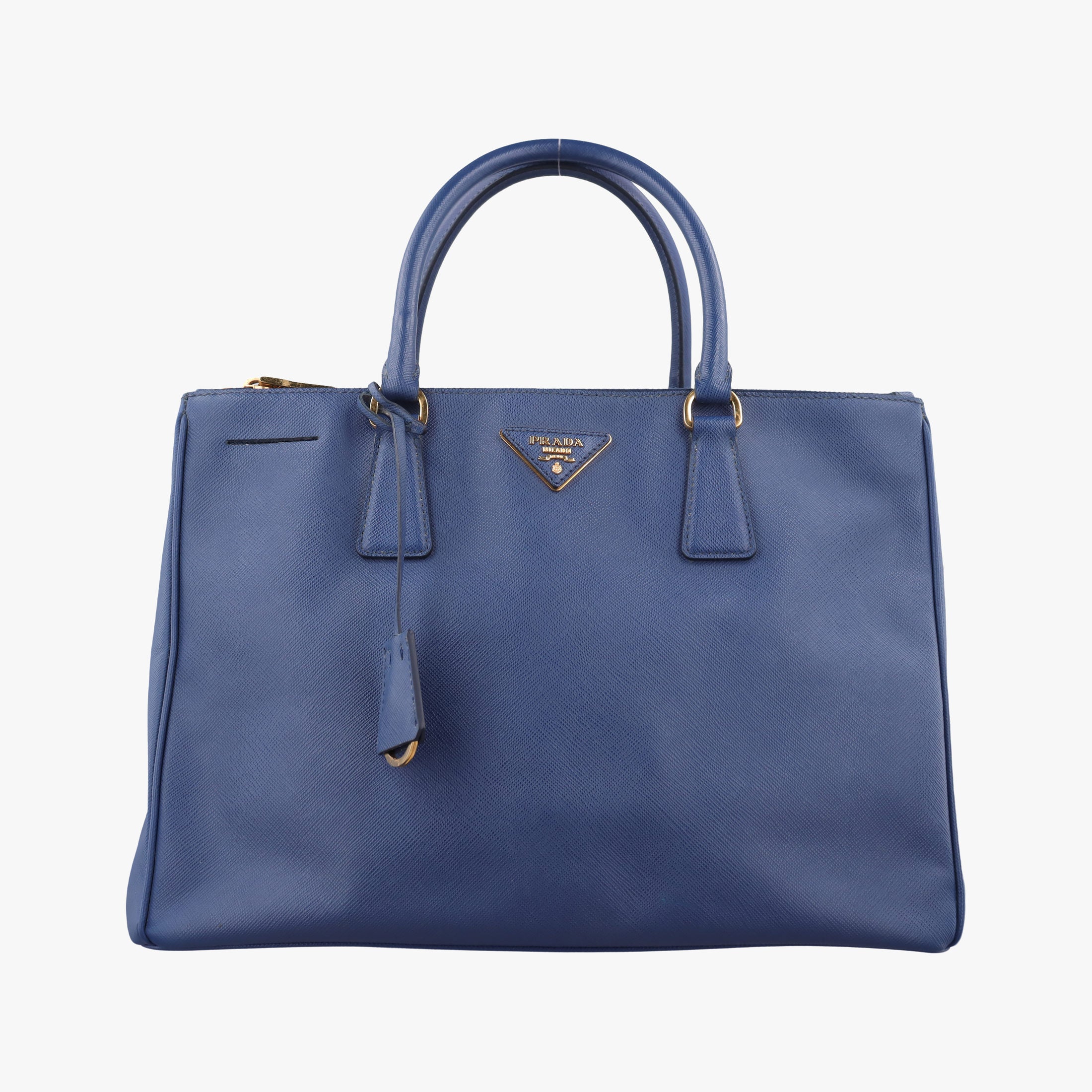 Pre-owned Prada Galleria Blue SAFFIANO Leather BN1786 handbag | stylenewstar