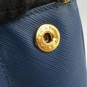 Pre-owned Prada Galleria Blue SAFFIANO Leather BN1786 handbag | stylenewstar