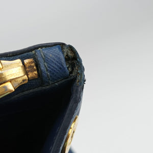 Pre-owned Prada Galleria Blue SAFFIANO Leather BN1786 handbag | stylenewstar