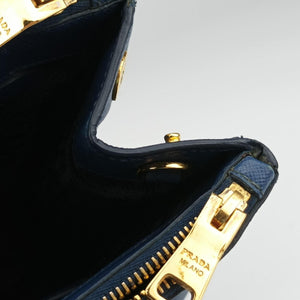 Pre-owned Prada Galleria Blue SAFFIANO Leather BN1786 handbag | stylenewstar