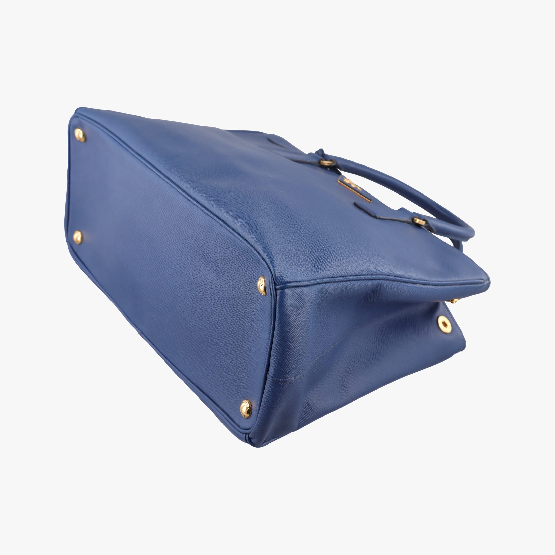 Pre-owned Prada Galleria Blue SAFFIANO Leather BN1786 handbag | stylenewstar
