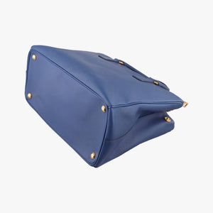 Pre-owned Prada Galleria Blue SAFFIANO Leather BN1786 handbag | stylenewstar