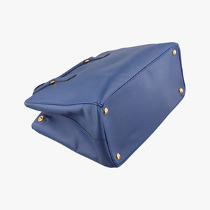 Pre-owned Prada Galleria Blue SAFFIANO Leather BN1786 handbag | stylenewstar