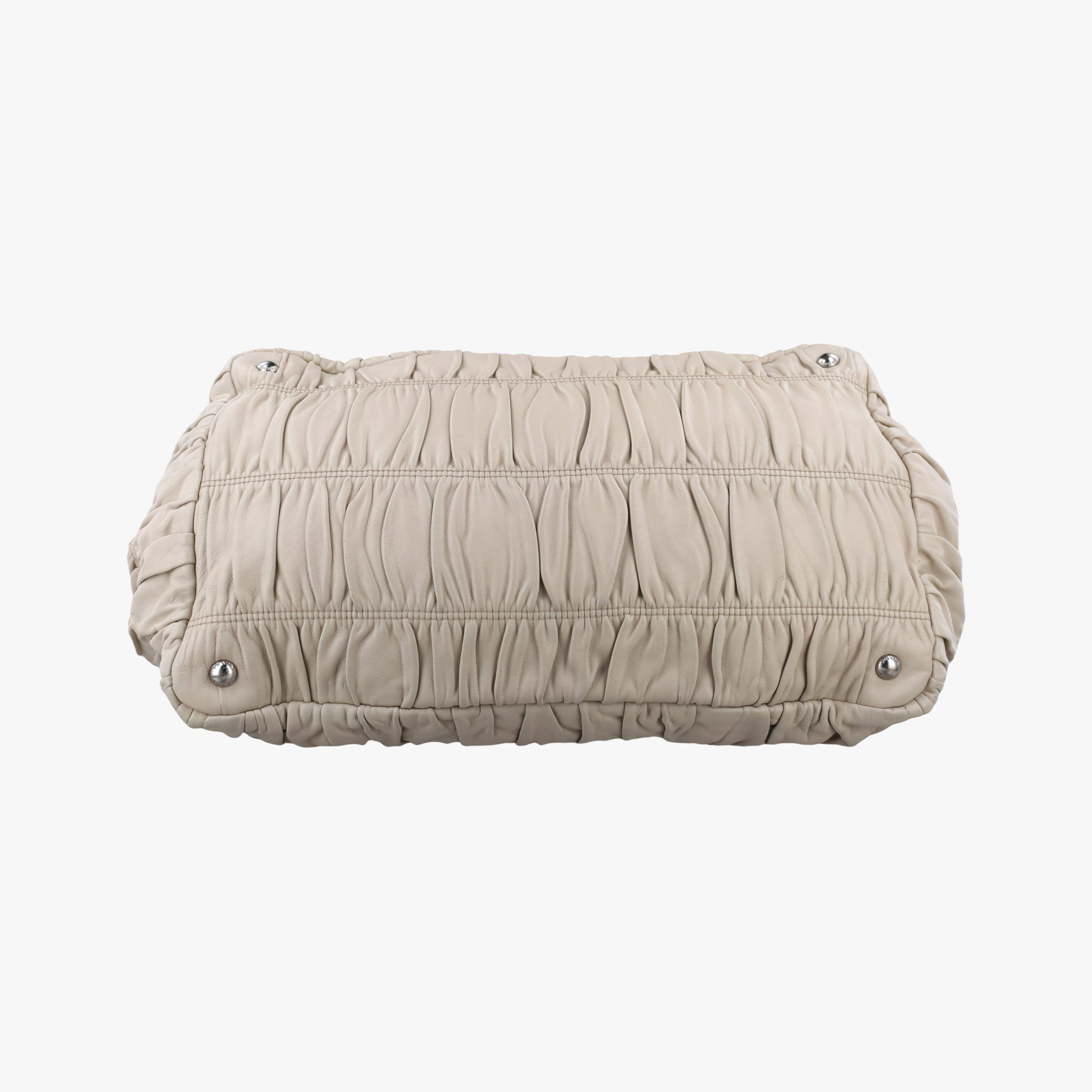 Vintage Prada Gaufre Beige Nappa Leather  handbag | stylenewstar