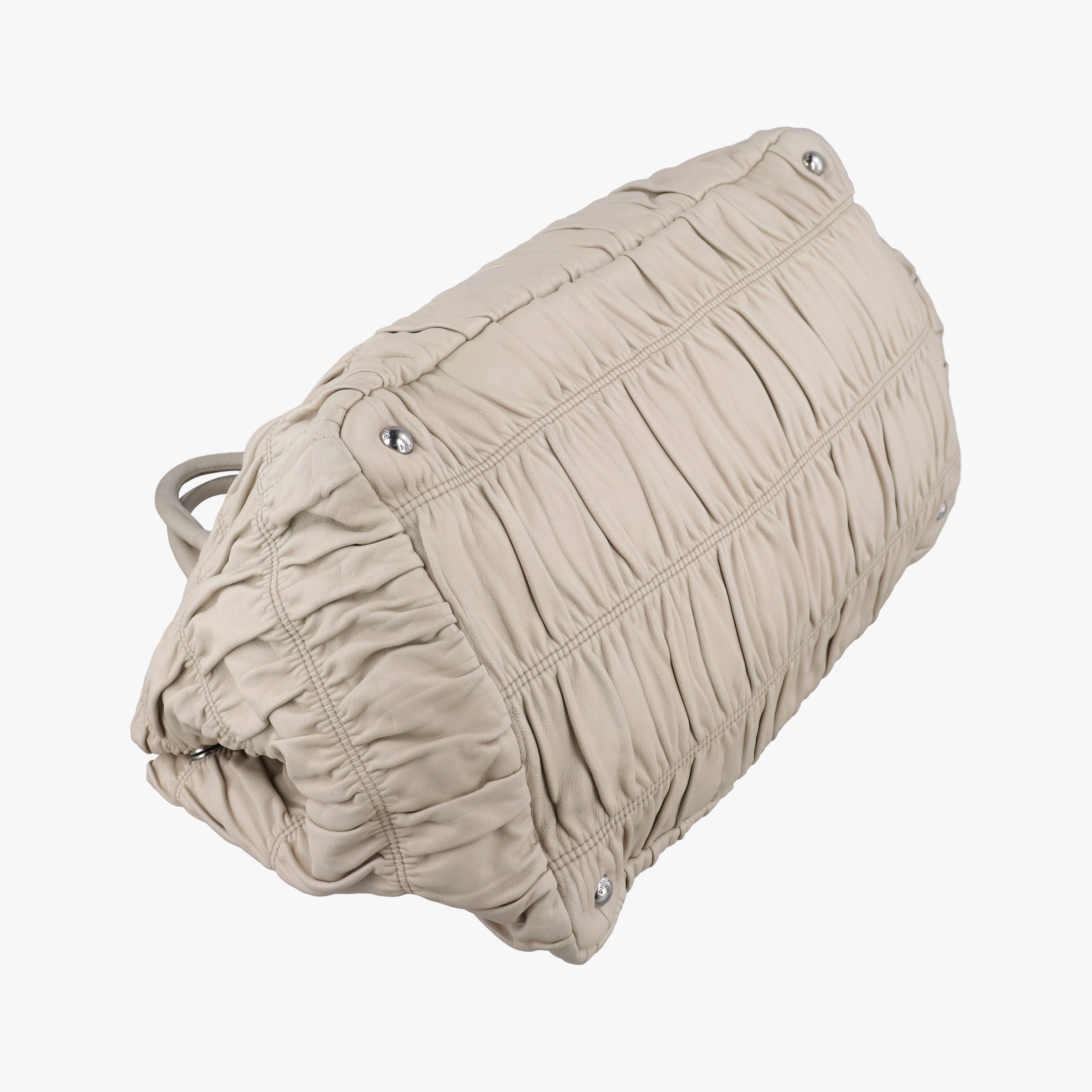 Vintage Prada Gaufre Beige Nappa Leather  handbag | stylenewstar