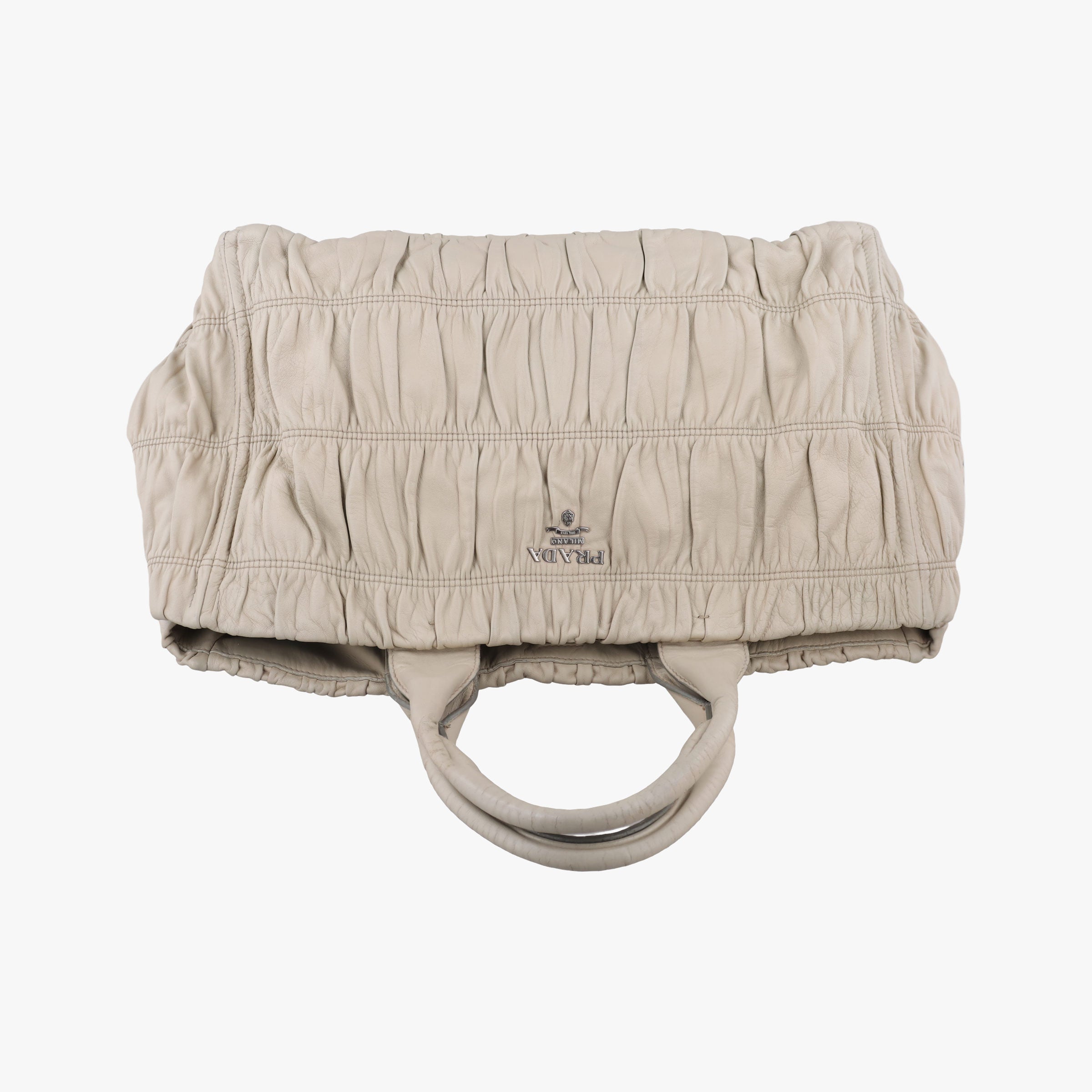 Vintage Prada Gaufre Beige Nappa Leather  handbag | stylenewstar