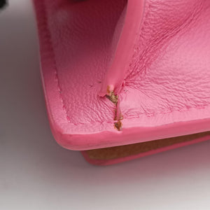 Pre-owned Bottega Veneta Cassette Pink lambskin  shoulderbag | stylenewstar