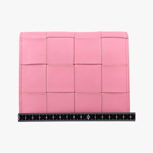 Pre-owned Bottega Veneta Cassette Pink lambskin  shoulderbag | stylenewstar