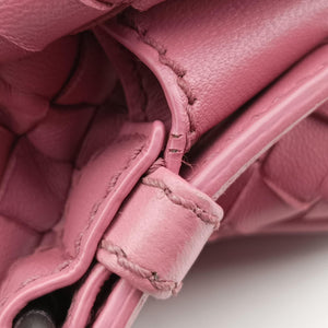 Pre-owned Bottega Veneta Intrecciato Pink lambskin  shoulderbag | stylenewstar