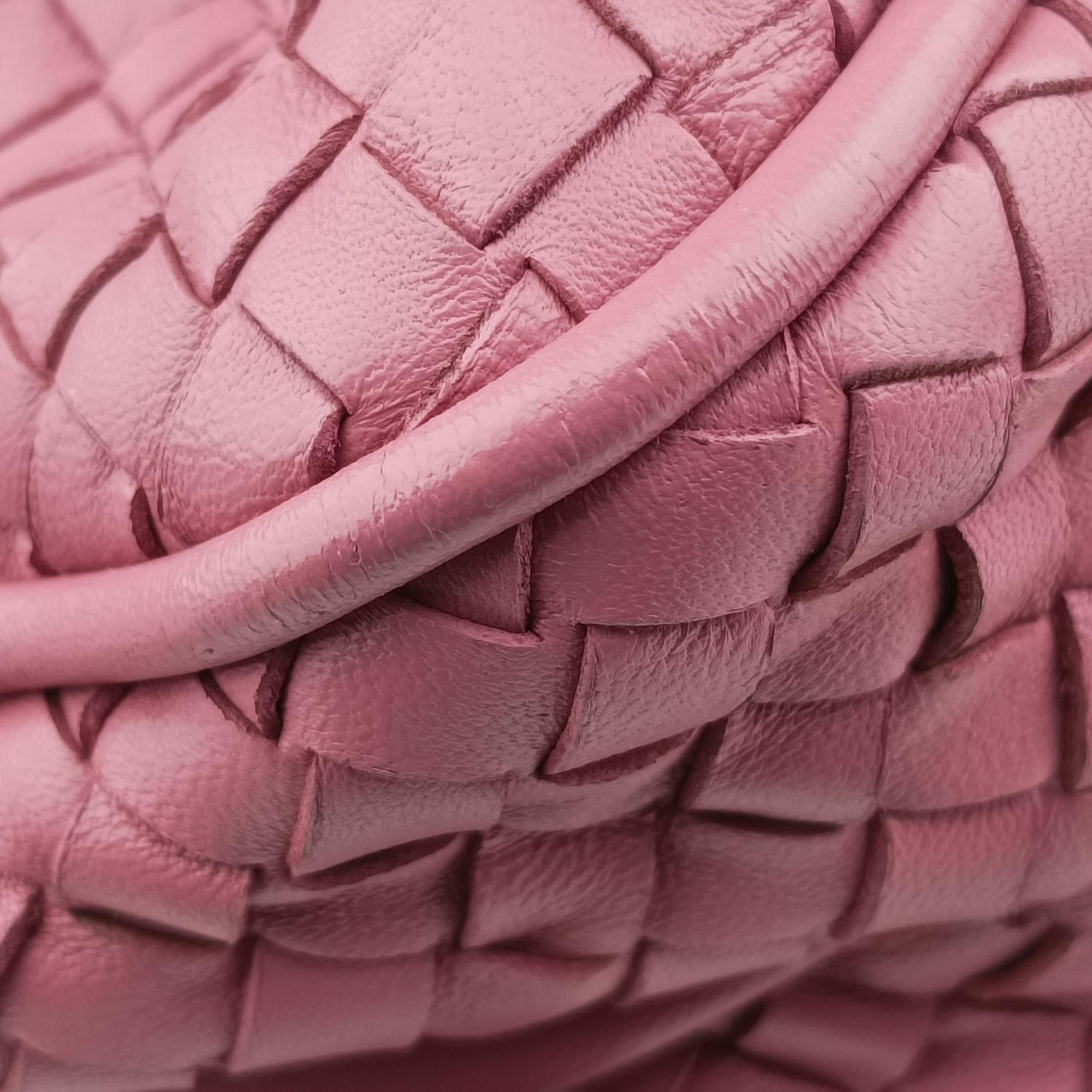 Pre-owned Bottega Veneta Intrecciato Pink lambskin  shoulderbag | stylenewstar