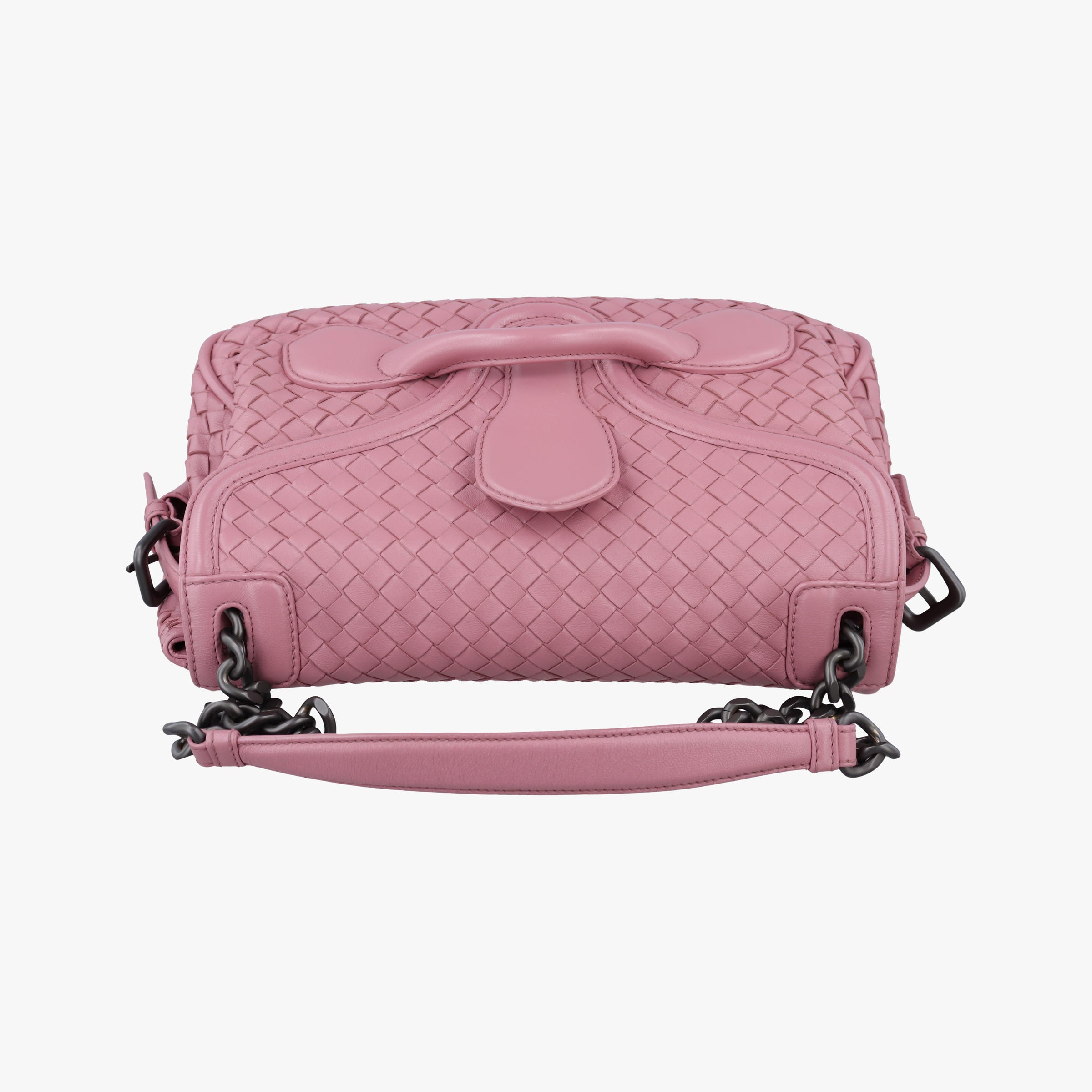 Pre-owned Bottega Veneta Intrecciato Pink lambskin  shoulderbag | stylenewstar