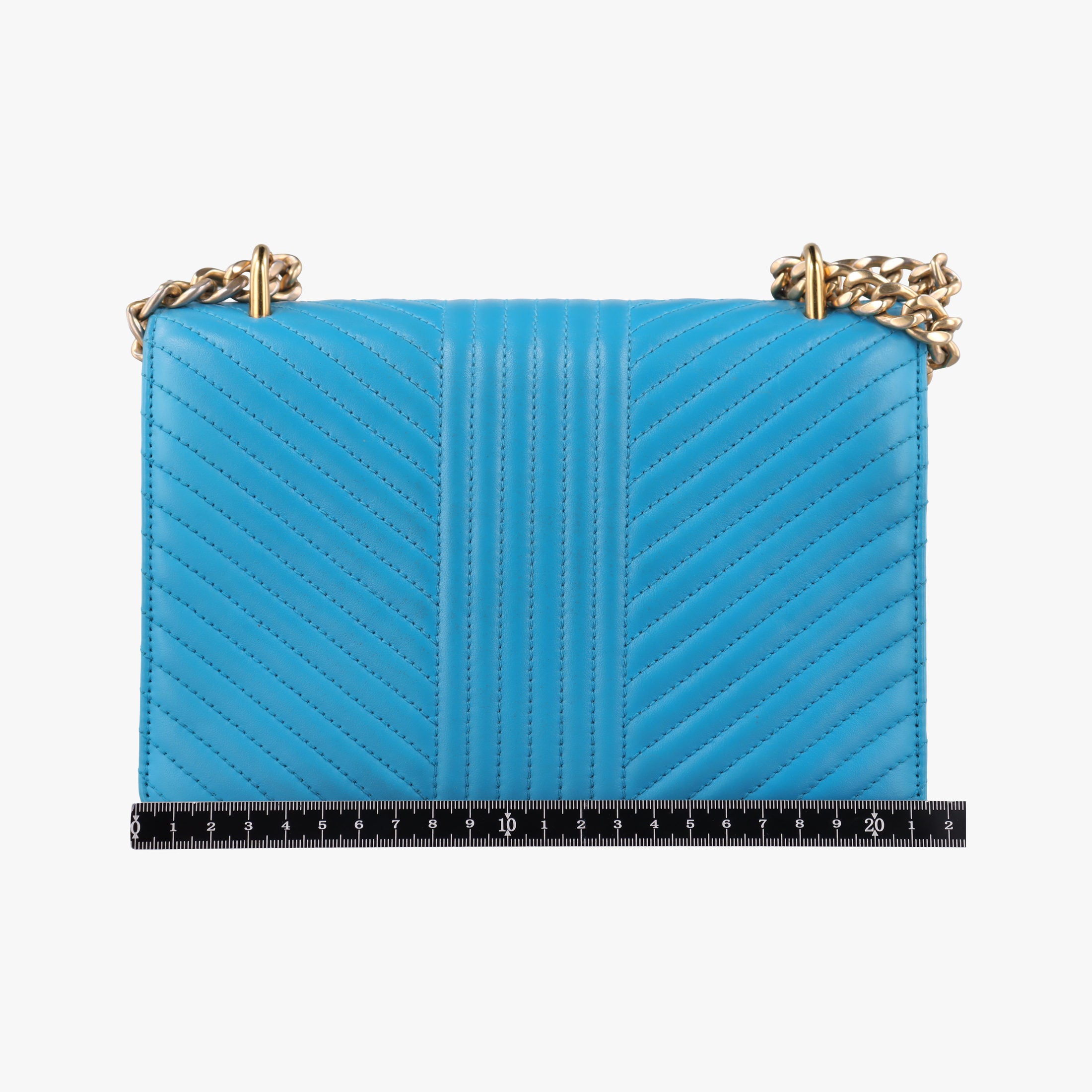 Pre-owned Prada Turn lock Chevron Impunture Autre Cuir Blue Leather  shoulderbag | stylenewstar
