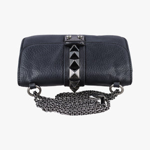 Secondhand Valentino Rockstud Glam Lock Black Leather  shoulderbag | stylenewstar