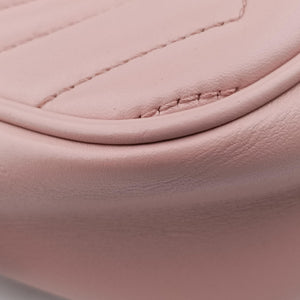 Pre-owned Gucci GG Marmont Pink Leather 448065 shoulderbag | stylenewstar