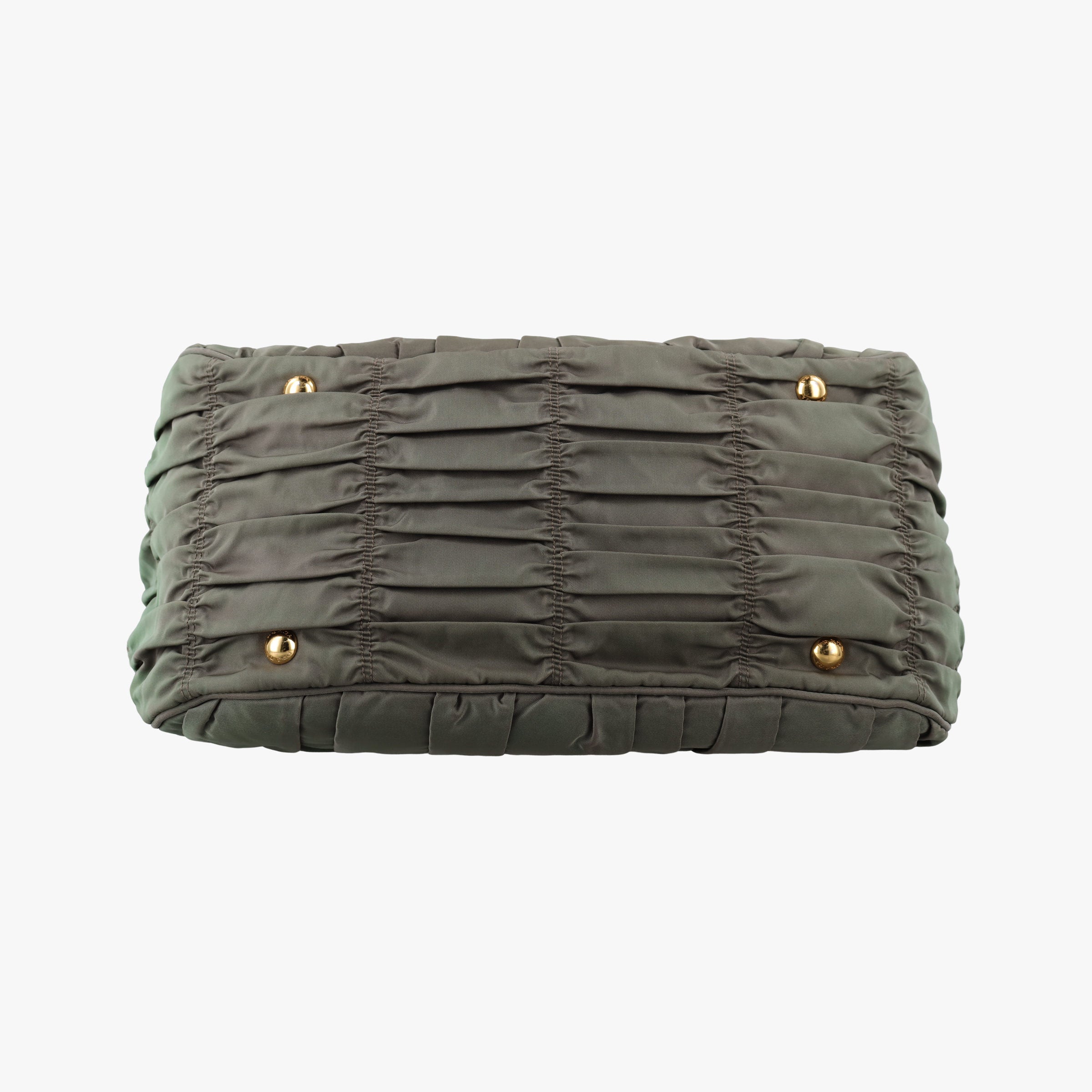 Pre-owned Prada Gaufre Green nylon BN1935 shoulderbag | stylenewstar