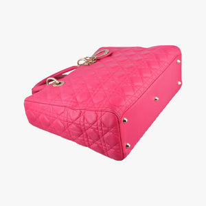 Secondhand Christian Dior Lady Dior Rose lambskin  shoulderbag | stylenewstar