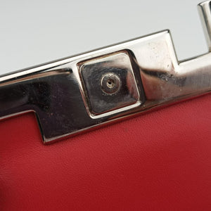 Pre-owned TODS Double T Red Leather  shoulderbag | stylenewstar